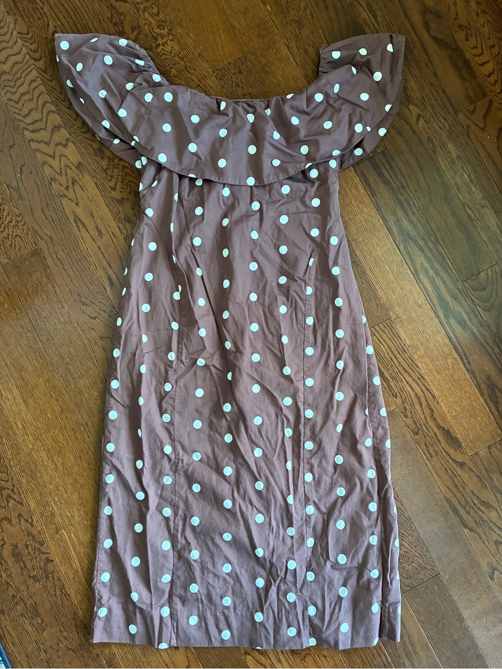 Old Navy Brown Polka Dot Midi Dress